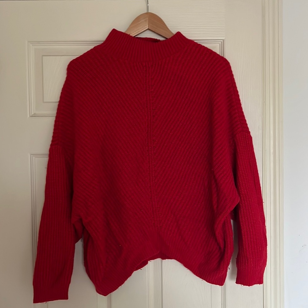 Red sweater turtleneck Express